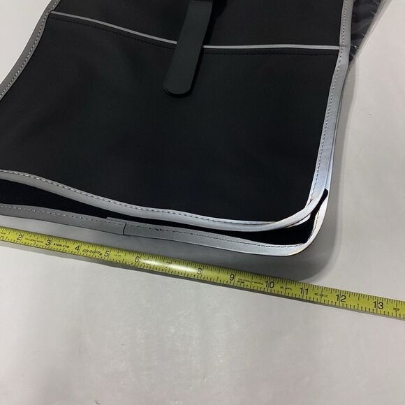 Rains Brand Black Reflective Waterproof Backpack Bag New - Picture 15 of 16